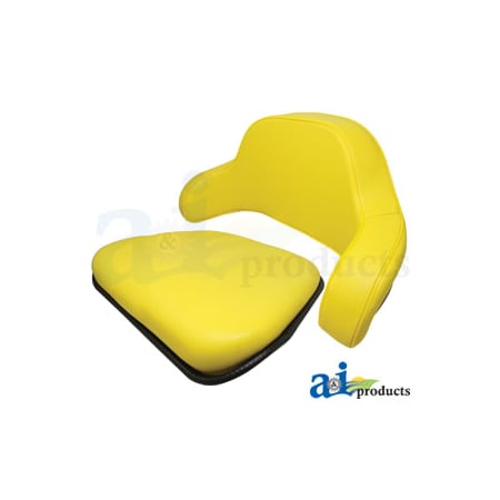 A & I Products Cushion Set 2 Pc., w/ Low Back, Steel, YLW 14" x8.25" x23" A-TY9379-6